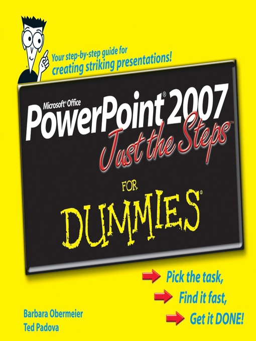 Title details for PowerPoint 2007 Just the Steps For Dummies by Barbara Obermeier - Available